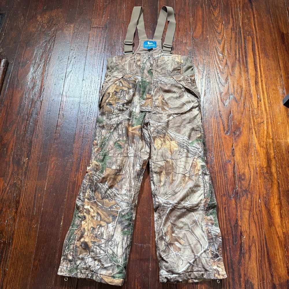Field‎ & Stream Overalls Bibs Camo Hunting Insulated HydroProof Ultra - Youth M